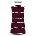 thumbnail image 5 of Nlife Women Striped Print Square Neck Sleeveless Pleated Tank Top, 5 of 5