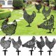 thumbnail image 4 of Decoración de pollo para jardín, gallina realista, arte de patio de pollo, acrílico hueco, 5 uds., 4 of 5