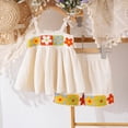 thumbnail image 2 of Paguaki Infant Toddler Girl Crocheted Top Wide Leg Shorts Two Piece Set Summer Casual Wear, 2 of 7