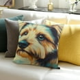 thumbnail image 3 of Autua Cute Pet Schnauzer Dog Pattern Linen Throw Pillow Covers Car Sofa Cushion Cover Pillowcases Home Decor 22x22in, 3 of 5