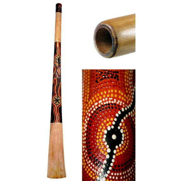 Didgeridoo Teak Wood Painted (51 inch)