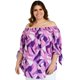 thumbnail image 1 of Blusa escote campesino Roman Fashion /Tallas Extras, 1608 (Lila) lila 40 Roman Fashion BL-GR-1608-LILA, 1 of 6