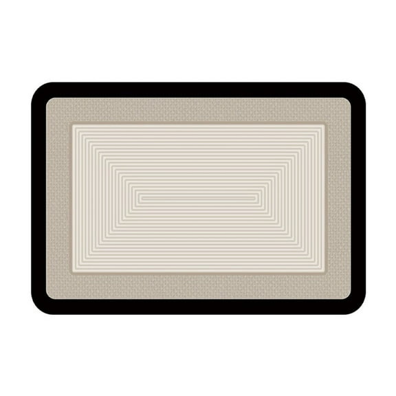 Super Absorbent Rubber Backing Non-Slip Bathroom Rug Mat | Washable Diatom Mud Floor Mat for Bath Tub & Shower | 19x26 Inches White Modern Style
