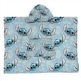 thumbnail image 1 of Lilo & Stitch Couverture Poncho à Capuche Bleue au Toucher Soie, 1 of 4
