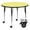 Yellow, variant on Flash Furniture Wren Mobile 42'' Round Yellow Thermal Laminate Activity Table - Standard Height Adjustable Legs
