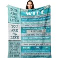 thumbnail image 1 of LHSHID Gifts for Wife/Her Wife Birthday Gift Anniversary Wedding Gift for Her Blanket Anniversary/Birthday Gifts for Wife Wife Gifts from Husband for Anniversary/Christmas/Valentines 40"x50", 1 of 6