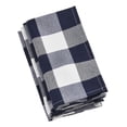 thumbnail image 1 of SARO  20 in. Square Buffalo Plaid Check Pattern Design Cotton Napkins - Blue  Set of 4, 1 of 1