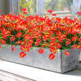 thumbnail image 5 of 20 Bunches Faux Anthurium Plants Plastic Shrubs Bushes Greenery Indoor Outside Hanging Planter, 5 of 6