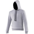 thumbnail image 1 of Awdis - Sudadera con capucha Modelo Varsity - Correr/Fitness/Gym/Deporte (Gris/Negro), 1 of 1