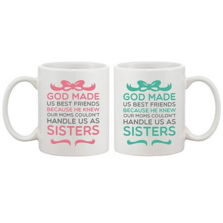 365 Printing Inc God Made Us Best Friends Mug (Set of (Best Absinthe Brands In Us)