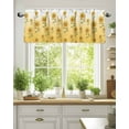 thumbnail image 2 of Sunflower Valances for Windows Summer Flower Yellow Plant Gradient Background Valance Rod Pocket Short Window Treatments Curtains for Kitchen Bathroom Living Room Bedroom, 60 x 18 Inch, 2 of 7