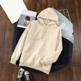 thumbnail image 6 of BODOAO Women Oversized Hoodie Dress Pullover Winter Kangaroo Pocket Split Hem Sweatshirt Fall Tops Casual Loungewear Pullover Long Sleeve Button V Hoodies Neck Hoodies Sweatshirts Khaki Xl, 6 of 7
