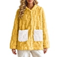 thumbnail image 4 of CQXIDFH Women's Sleepwear Sleep Top Textured Fleece Bed Jacket Plush 3D Pajama Top Soft Warm Layer for Cold Mornings & Dorms Comfortable Casual Sleepwear Loungewear & Nightwear, 4 of 4