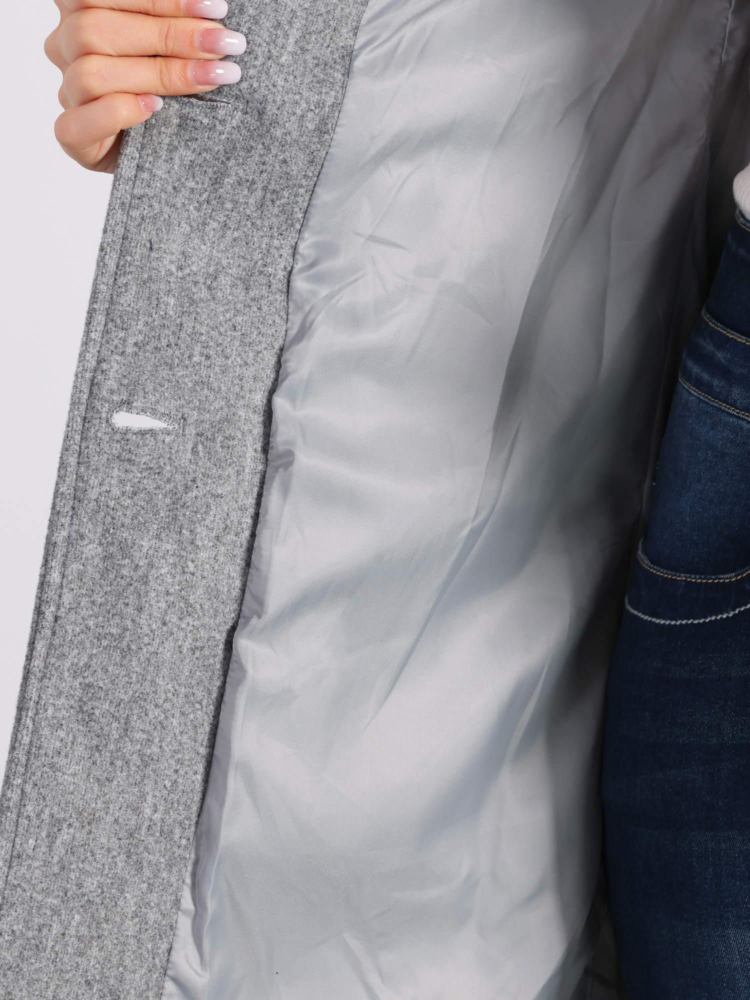 DARING DIVA Women's Peter Pan Collar Winter Outwear Trench Pea Coats Gray S