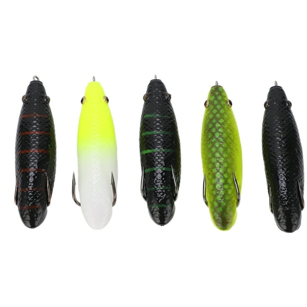 Accesorios de pesca, 5 piezas de cebo de pesca de rana de tiro largo, señuelo de pesca de rendimiento de primer nivel