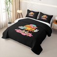 thumbnail image 3 of Feelyou Streetwear Hotdog Basketball Quilt King for Boys, Drip Ice Crean Donut King Coverlet Set, 3-Piece, 3 of 7