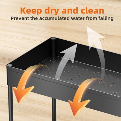 3 Pack Under Sink Organizer, Pull-Out Cabinet Organizer Drawer, 2 Tier Multi-Purpose Slide Out Storage Shelf for Kitchen Bathroom, Black