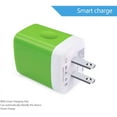 thumbnail image 6 of Wall Charger,USB Charger Adapter,3.1A/3Pack Muti Port Fast Charging Station Power Charge Base Block Plug,Green, 6 of 7