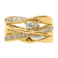 thumbnail image 4 of Auriga Fine Jewelry 14K Yellow Gold Fancy Diamond Ring for Women Size 7, 4 of 6