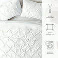 thumbnail image 3 of Noble Linens White Pinch Pleat 2-Piece Duvet Cover Set, Twin/Twin XL, 3 of 9