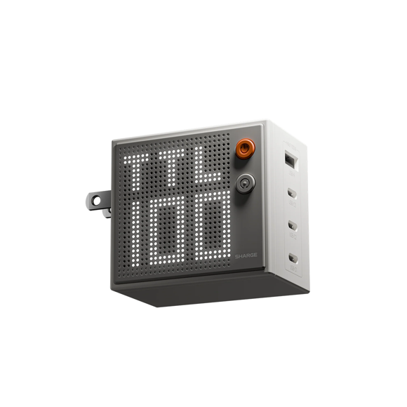 Cargador Sharge Pixel 100W GaN con Pantalla de Matriz