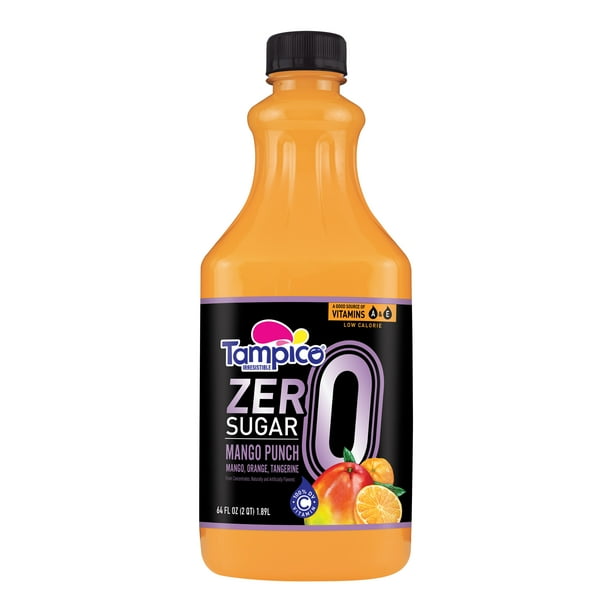 Tampico Zero Sugar Mango Punch, Mango Orange Tangerine Juice Drink 64