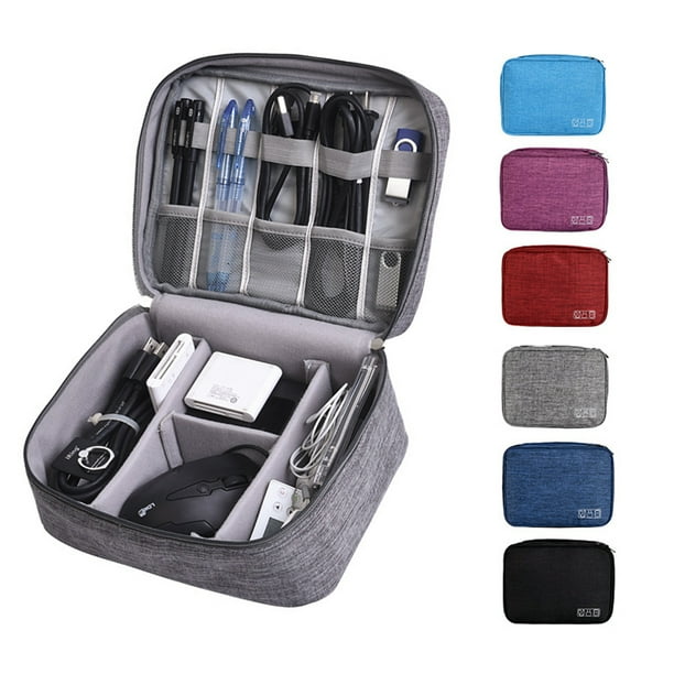 Lankey - Organizador electrónico de viaje, accesorios universales para cables, estuche para organizador de cables, electrónica, auriculares portátiles de viaje Lankey Bolsa organizadora de cables