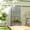 Gray, variant on Outsunny Galvanized Raised Garden Bed with Trellis and Drainage Holes for Climbing Plants, Vegetable, Vines, 24" x 9" x 44.5", Black