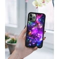 thumbnail image 5 of WIRESTER Shockproof Soft Rubber Cover Case for Apple iPhone 11 Pro 5.8" 2019, Purple Nebula Galaxy, 5 of 5