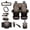 Black and Multi - Boho Mandala Flower, variant on LedBack 14 Pack Car Seat Covers Full Set Boho Mandala Flower Print Automotive Seat Covers with Steering Wheel Cover Center Console Pad Safety Belt Pads Gear Lever & Handbrake Covers