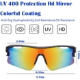 thumbnail image 4 of Gafas de sol deportivas para hombres y mujeres jóvenes béisbol ciclismo correr conducir pesca golf motocicleta gafas al aire libre UV400, 4 of 5