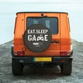 thumbnail image 7 of DouZhe Waterproof Spare Tire Cover, Brown Eat Sleep Game Slogans Prints Adjustable Wheel Covers Fit for Jeep Trailer RV SUV Car, 15 inch, 7 of 7