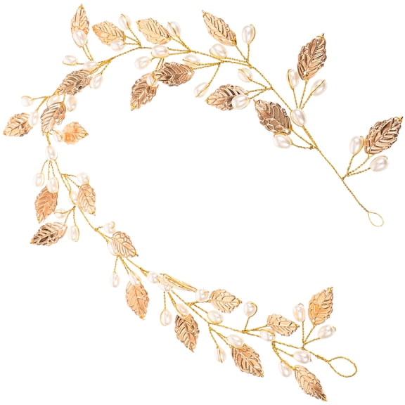 UPOUART Bridal Hair Accessories Golden Metal Headpiece Jewelry for Wedding, Prom, Special Occasion, 1 Piece