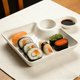 thumbnail image 4 of Bandeja para dumplings de estilo japonés con compartimento para vinagre y hueco para salsa | Plato dividido para mojar sushi, gyozas, snacks y aperitivos, 4 of 5