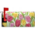 thumbnail image 4 of Spring Mailbox Covers, Spring Flower Tulips Mailbox Covers Oxford Cloth Post Box Cover with Magnetic Strip for Garden Yard Decor, 4 of 6
