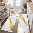thumbnail image 2 of White Marble Gold Spot Pattern Kitchen Rugs Sets Of 3,Kitchen Runner Rugs Non Skid Washable,Decorative Kitchen Floor Mats for Kitchen,Sink,Laundry,17"x30"+ 17"x47" + 17"x59", 2 of 6