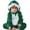 00-Dark Green51, variant on Newborn Boy Flannel Snake Bodysuits Soft Plush Zip-Up Hooded Animal Homewear Jumpsuit