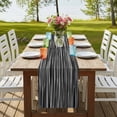thumbnail image 4 of Table Runners 70 Inches Long Dress Scarves, Black Striped Farmhouse Coffee/Dining/Kitchen Table Decor, Holiday Table Runner, Retro Wave Lines Texture Simple 13x70 Inch, 4 of 9