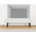 thumbnail image 6 of UGOS Lotus TV Stand up to 55" | Modern Industrial Media Television Console Table, Solid Wood Leg, Home Entertainment Center with Corner Storage Cabinets for Living Room (White), 6 of 8