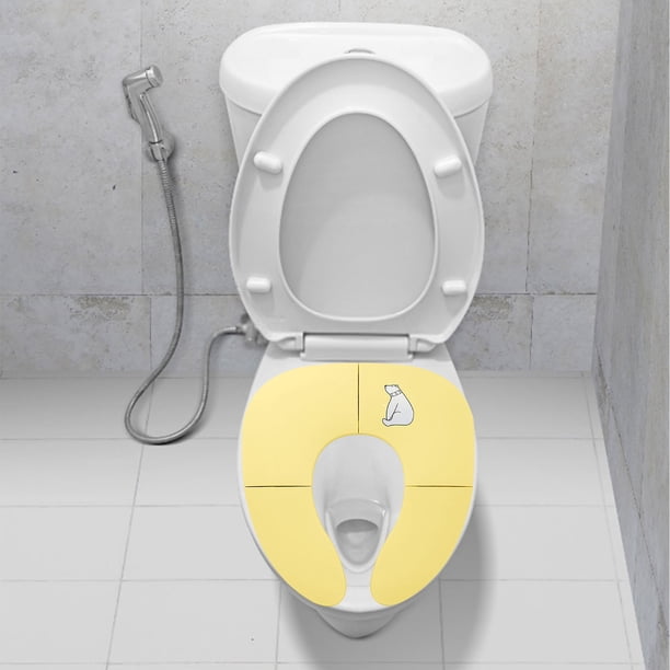 Asiento de inodoro plegable para niños - Anillo de entrenamiento para ir al baño de viaje para niños pequeños - Portátil, higiénico, cómodo - Hotel, excursión, viaje en coche esencial