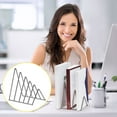 thumbnail image 4 of Bamboohart Paper Organizer for Desk Office Organization Vertical File Folder Organizer for Desk Top File Holder for Desk Desktop File Sorter, 4 of 6
