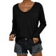 thumbnail image 1 of Top de manga larga con hombros al aire para mujer - Blusa con tirantes y corte asimétrico - Poliéster y spandex - Tallas S-XXXL, 1 of 4