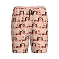 thumbnail image 4 of Wukai Dachshund Couple Men’s Short Pajama Pants With Pockets Soft Sleep Pj Shorts for Men-3X-Large, 4 of 6