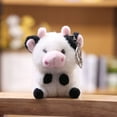 thumbnail image 3 of Anvazise 10cm Plush Keychain Exquisite Bag Decoration Lovely Cow Plush Toy Stuffed Doll Pendant Children Gift Black White, 3 of 11