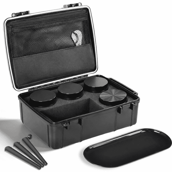 Anverion Large Waterproof ABS Hard Case with Removable Divider Tray, IP67 Airtight Seal, Impact-Resistant Storage for Tools, Electronics & Outdoor Gear