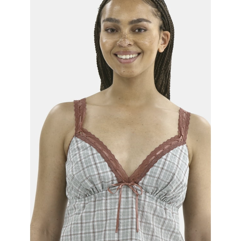 No Boundaries Lace Cami and Shorts Sleepwear Set, 2-Piece