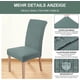 thumbnail image 4 of 4 piezas Fundas para sillas (verde claro), funda elástica para silla de comedor, protector de silla moderno, lavable para decoración, fiestas, banquetes, oficina, hotel, 4 of 5
