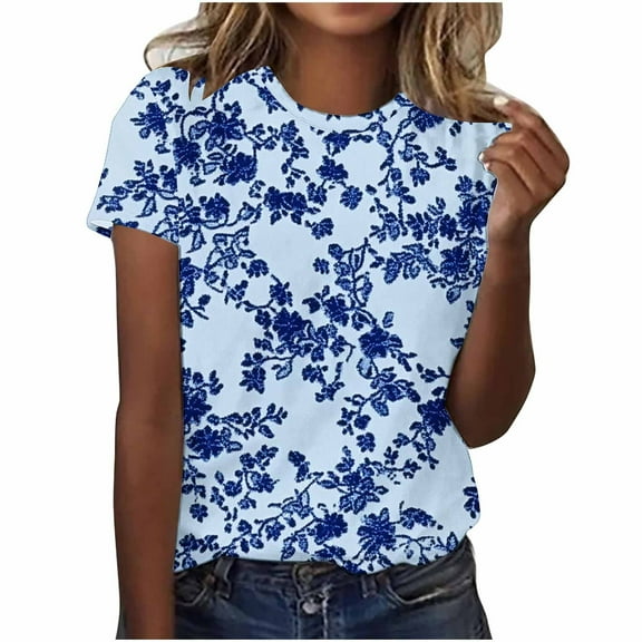 Lumivie Tops For Women Trendy Fitted Graphic Tshirts Shirts For Women Aesthetic Blouse Plus Size Woman Womens V Neck T Shirts Loose Fit 20" Length