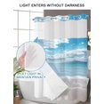 thumbnail image 4 of No Hook Shower Curtain with Snap in Liner,Blue Ocean Summer Beach Waterproof Bath Curtain Double Layers with See Through Top Window,Seascape Seaside Vacation Hotel Shower Curtains 72x72in, 4 of 9