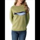 thumbnail image 3 of Top Holgado de Larga con Estampado Gráfico para Mujer, Estilo Urbano de Otoño, Estilo Y2K Verde M, 3 of 8
